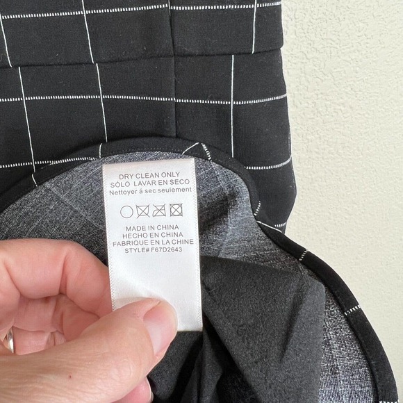 Adelyn Rae‎ Womens Check Black & White Ruffle Bottom Dress Size Small Sleeveless - Picture 8 of 12
